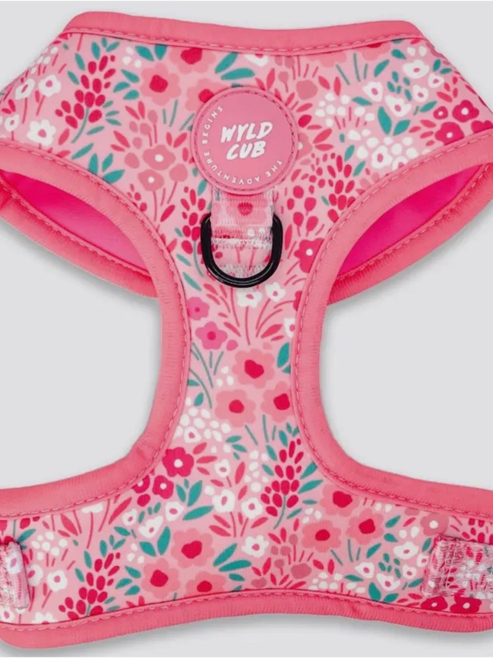 Pink Floral Soft Dog Harness